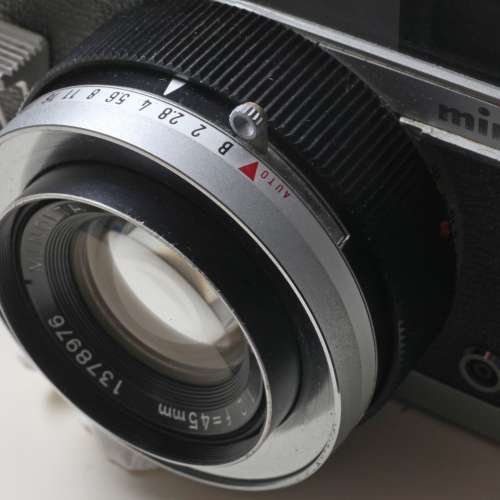 Minolta第一代 Hi-Matic 45 mm f/2.0 1962年大光圈古董菲林相機(收藏實用兩相宜)