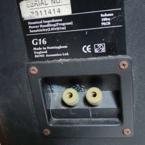 送出有使用痕跡的純英制RENO G16 TURBO II坐枱玫瑰皮喇叭一對=(深井區自取不議)