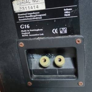放售有使用痕跡的純英制RENO G16 TURBO II坐枱玫瑰皮喇叭一對=$400(不議)