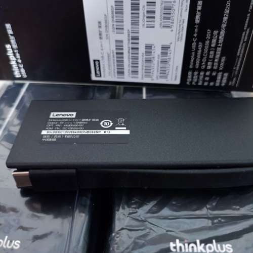 (包平郵)Lenovo thinkplus USB-C USB 3.0 Hub 4-in-1 便攜擴展器 Type-c to USB 3....