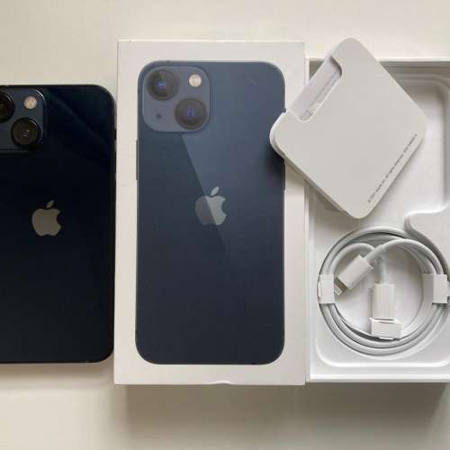 電池99% iPhone 13 128gb 黑色 eSim+實體sim 無鎖 原裝無拆 英/澳/日/歐版 一年蘋果...