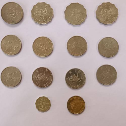 1997年 紀念幣 14枚  見圖 （包郵