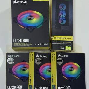 Corsair QL120 RGB 風扇 x 6 套裝 + Commander Pro