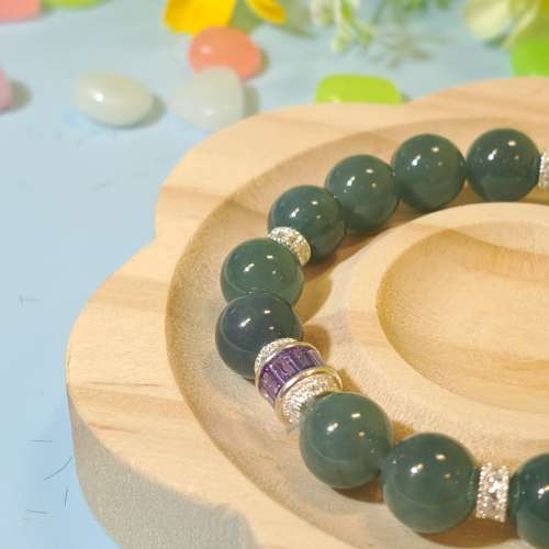 15CM藍水黃翡翠手串