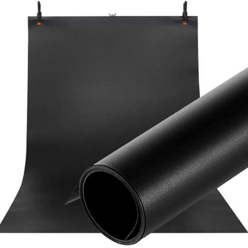 Selens　60cm(W) x 130cm(H) Photography Backdrop, Black PVC