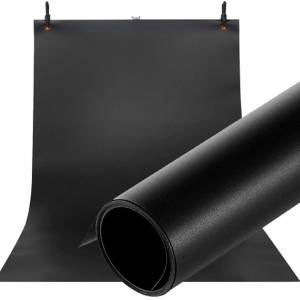 Selens　60cm(W) x 130cm(H) Photography Backdrop, Black PVC