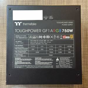 95% New Thermaltake Toughpower GF1 ARGB 750W 80 Plus Gold Fully Modular PSU