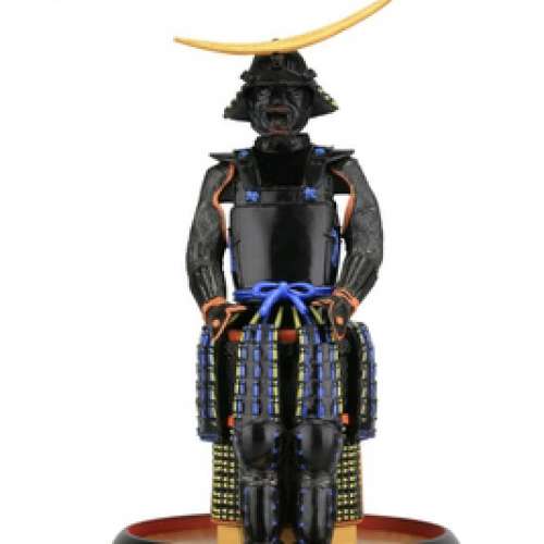mini 海洋堂a  fun miniQ系列l03b b伊達政宗的具足戰國武將模型擺件