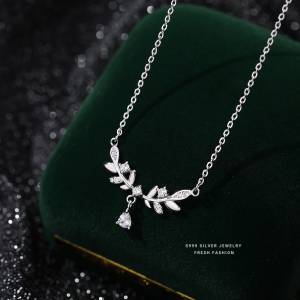s999纯银月桂女神项链