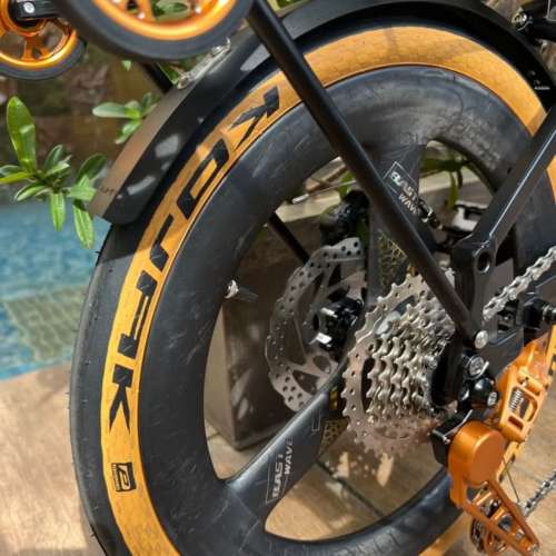 2025 鋁合金款 RUHM PRO D PLUS (PRO 2 CARBON) 7速 碟剎 16吋349 碳纖維三刀輪組 ...