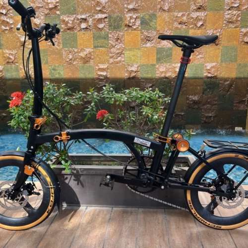 2025 鋁合金款 RUHM PRO D PLUS (PRO 2 CARBON) 7速 碟剎 16吋349 碳纖維三刀輪組 ...