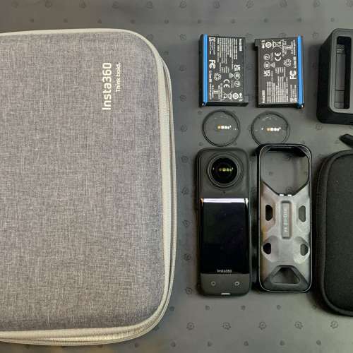 [觀塘實體店] 二手 Insta360 X4 (共2電+快充座+玻璃鏡頭保護鏡+保護盒保護盒+控溫...