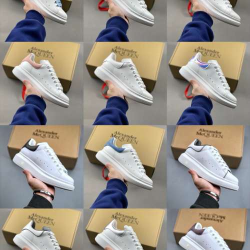 Alexander McQueen亞歷山大麥昆松糕鞋厚底增高小白鞋休閒鞋Size：35-44