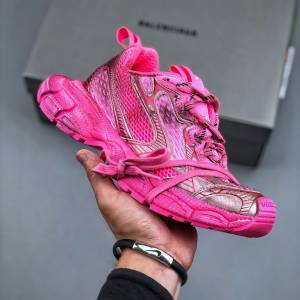 Balenciagal 3x1 sneakers 3+系列低幫復古闊型底姥爹風潮流百搭休閒慢跑鞋粉色Size...