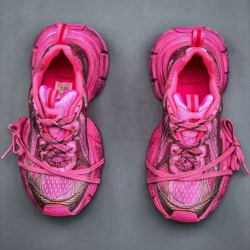 Balenciagal 3x1 sneakers 3+系列低幫復古闊型底姥爹風潮流百搭休閒慢跑鞋粉色Size...