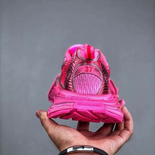 Balenciagal 3x1 sneakers 3+系列低幫復古闊型底姥爹風潮流百搭休閒慢跑鞋粉色Size...