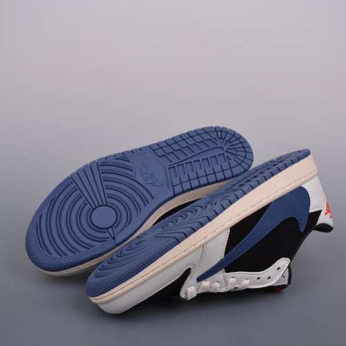 fragment x travis scott x nike air jordan 1 low三方聯名倒鉤黑藍Size：36-45