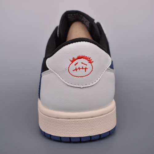 fragment x travis scott x nike air jordan 1 low三方聯名倒鉤黑藍Size：36-45