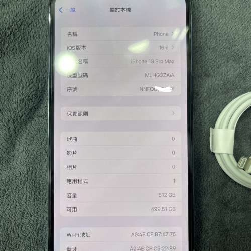 99%New iPhone 13 Pro Max 512GB 藍色 香港行貨 自用首選超值