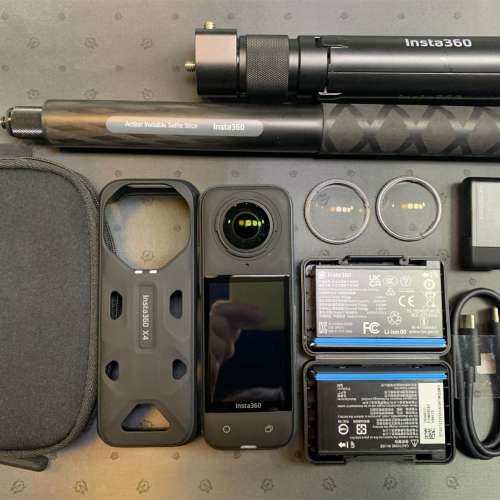 [觀塘實體店] 二手 Insta360 X4 (共2電+閃傳伴侶+子彈時間套裝+控溫握套+mon貼) 行...