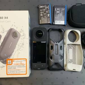 [觀塘實體店] 二手 Insta360 X4 (共2電+玻璃鏡頭保護鏡+鏡頭保護套+機身保護套) 行...