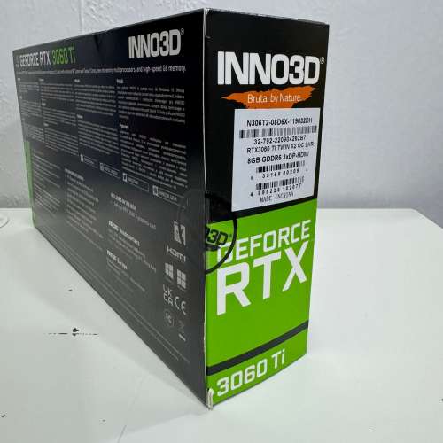 全新未開封 Inno3D RTX3060Ti 8GB 3XDP-HDMI 🔥實體店交收 🔥需要其他型號請查詢