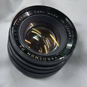 Yashinon-DX 45mm F1.7(由 electro 35 拆下) 已改 M58及 M42螺絲牙(可自加 對焦筒...