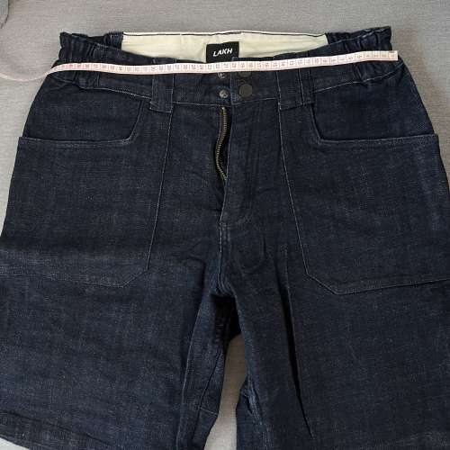 LAKH SUPPLY Fatigue Shorts (Redline Denim Navy) size S 牛仔布有厚度挺身 nike ...
