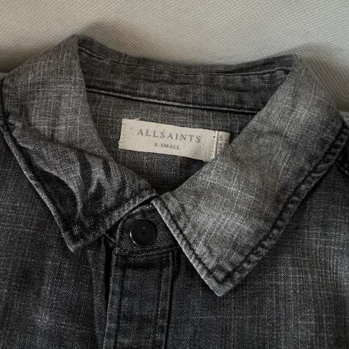 95% new 洗水靚料 Allsaints Garforth Shirt Washed black buy from official web 有...