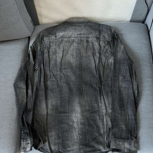 95% new 洗水靚料 Allsaints Garforth Shirt Washed black buy from official web 有...