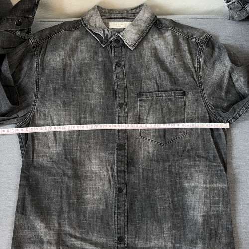 95% new 洗水靚料 Allsaints Garforth Shirt Washed black buy from official web 有...