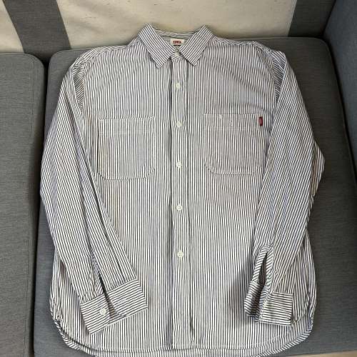 99% new 日本買 布料有厚度 靚料 Edwin Quality made 恤杉 long sleeve shirt Size M