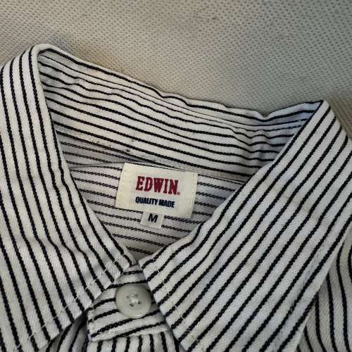 99% new 日本買 布料有厚度 靚料 Edwin Quality made 恤杉 long sleeve shirt Size M