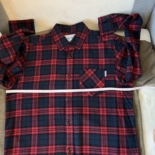 99% new Carhartt WIP Norton Long Sleeve Shirt NAVY/ALABAMA Size: S