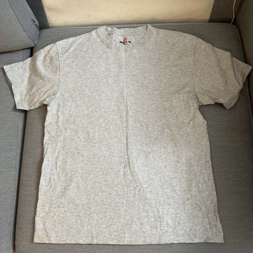 99% New 日版 灰色 Hanes Heavy Weight Crew Neck T-Shirt size M