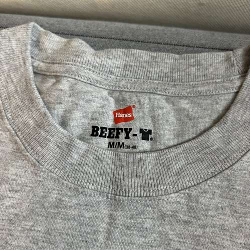99% New 日版 灰色 Hanes Heavy Weight Crew Neck T-Shirt size M