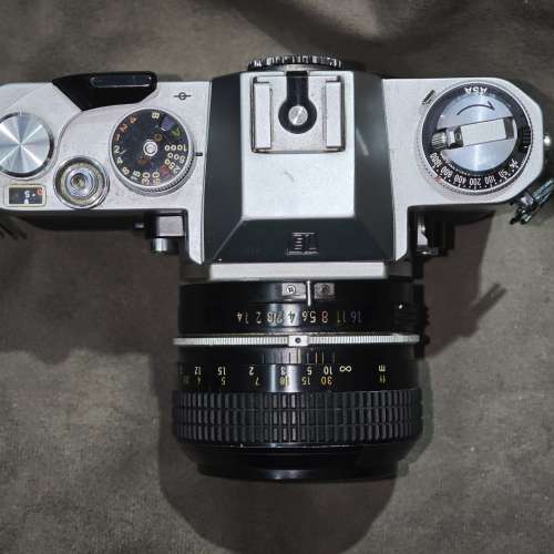Nikon nikomat EL 尼康 膠片菲林機 film Camera + 50/1.4 NAI 50mm 50  測光正常 快...