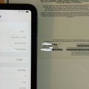 ipad pro 2018 11” 256GB WI-Fi + cellular space grey full set with apple pencil
