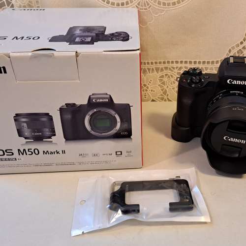 Canon EOS M50 Mark II 全新水貨連 EF-M15-45 IS STM Kit Lens原廠鏡頭可拍4k Vlog機...