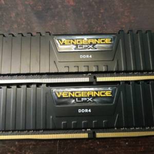 Corsair Vengeance LPX 記憶體模組 8 GB 1 x 8 GB DDR4 2400 MHz 兩條共16GB