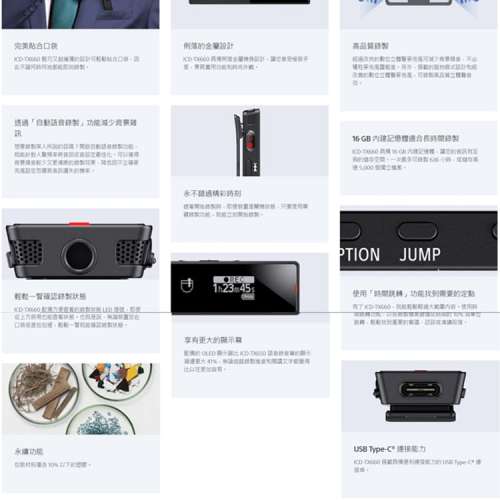 全新 SONY ICD-TX660 多功能數位錄音筆 Digital Voice Recorder 平行進口