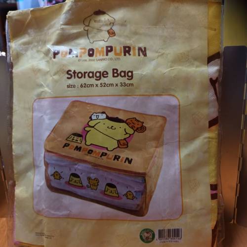 全新POMPOMPURIN STORAGE BAG，size: 62cm x 52cm x 33cm $10