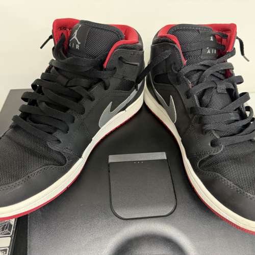 Nike Air Jordan 1 Mid 中筒 "Fir Red, Black" US10