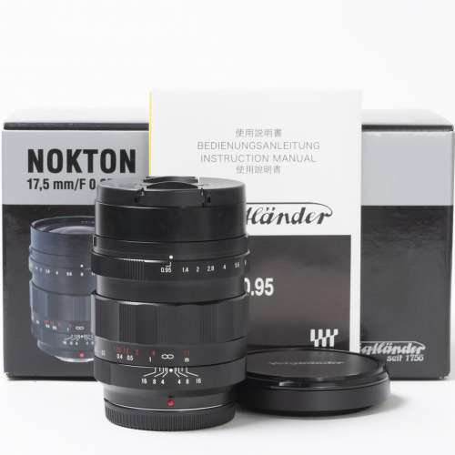 || Voigtlander Nokton 17.5mm F0.95 MFT ASPH - M43, full packing ||