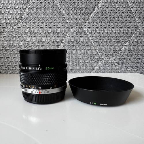 om 35mm F2 連原廠金屬遮光罩