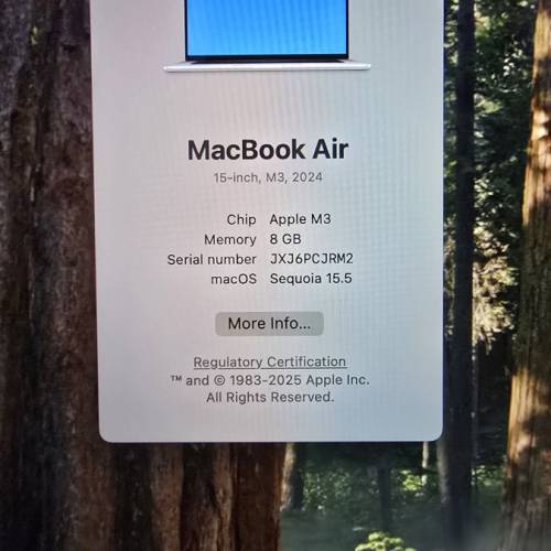 Macbook Air 15" M3 - 8/256gb