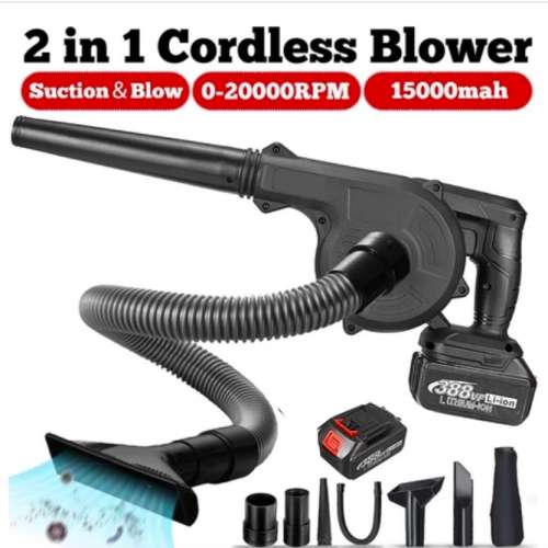 Air Blower 2-In-1 Cordless, Vacuum Cleaner -STRONG Wind !! (Powerful engine)