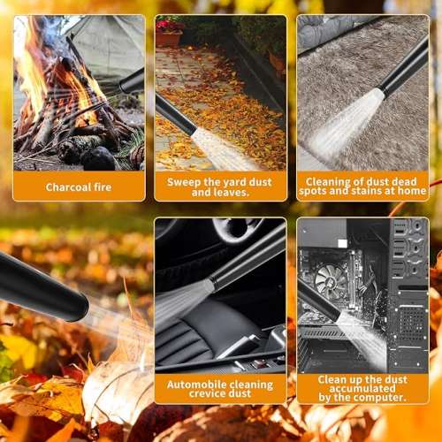 Air Blower 2-In-1 Cordless, Vacuum Cleaner -STRONG Wind !! (Powerful engine)