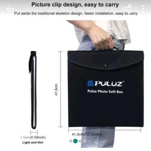 PULUZ Studio BOX  (3 light panels ) - Upgraded Portable Studio Softbox 40x40cm