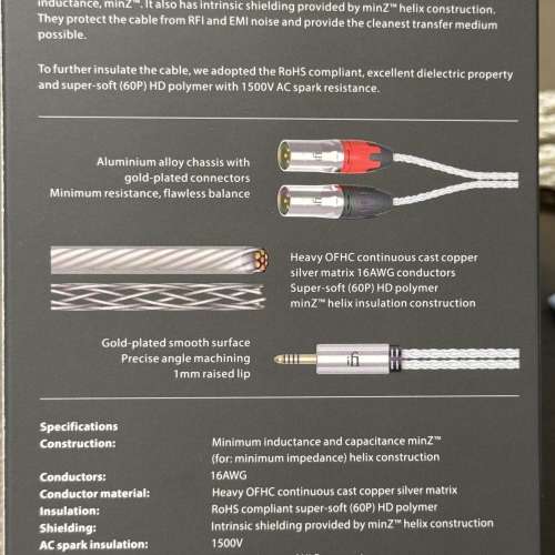 iFi 4.4 to XLR cable
